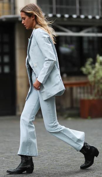 С какой обувью носить джинсы буткат - 3 образа от инфлюенсеров