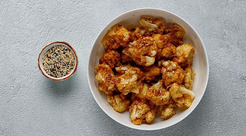 Жареная цветная капуста в соусе по-корейски, пошаговый рецепт с фото на 254 ккал