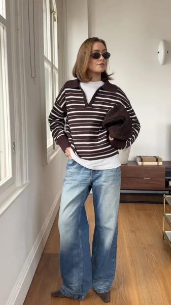 Фэшн-блогеры носят этот лонгслив, чтобы вывести осенние образы на новый уровень