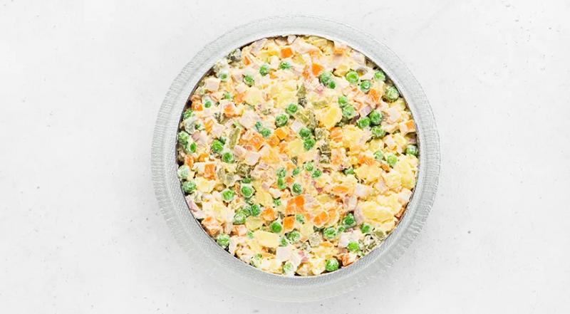 Торт «Оливье», пошаговый рецепт с фото на 460 ккал