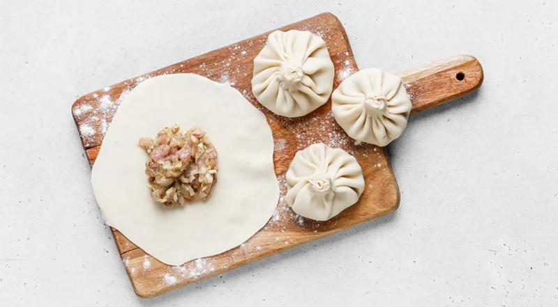 Хинкали с курицей, пошаговый рецепт с фото на 388 ккал