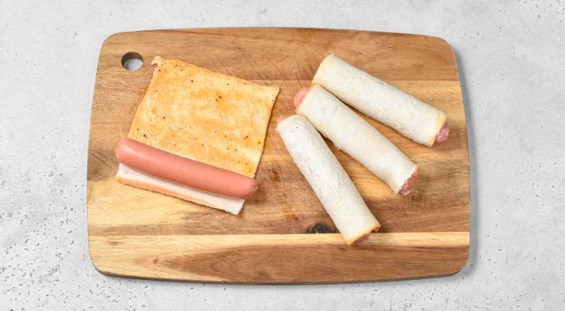 Сосиски в тостовом хлебе, пошаговый рецепт с фото на 425 ккал