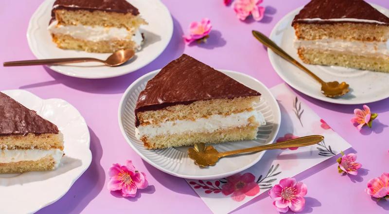 Бостонский кремовый пирог, пошаговый рецепт с фото на 596 ккал