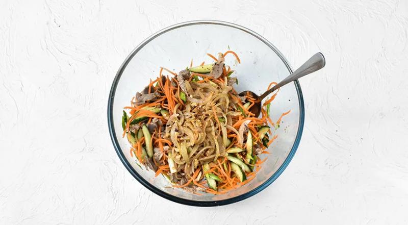 Хе из куриных желудков по-корейски, пошаговый рецепт с фото на 261 ккал