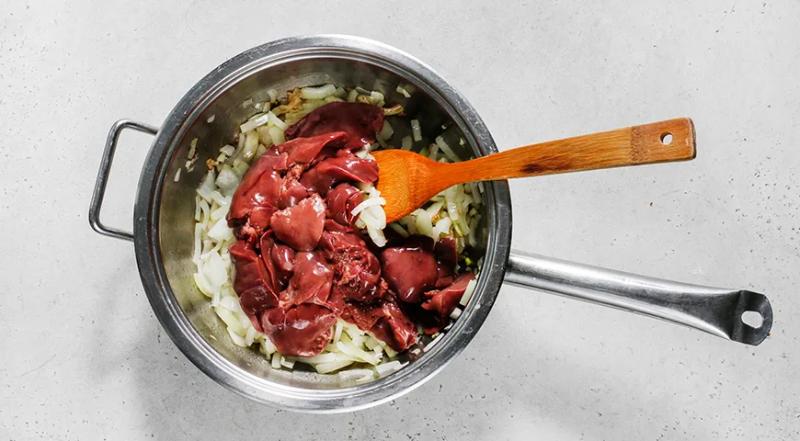 Запеканка с куриной печенью, пошаговый рецепт с фото на 504 ккал