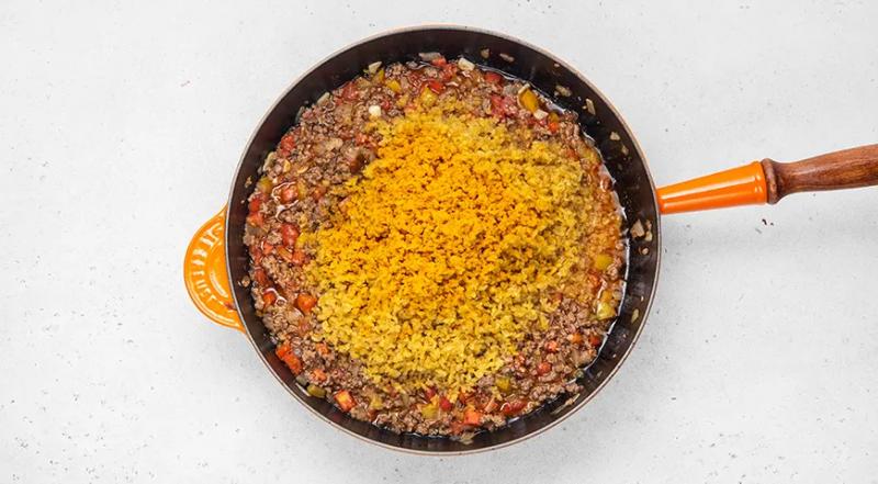 Булгур с фаршем на сковороде, пошаговый рецепт с фото на 470 ккал