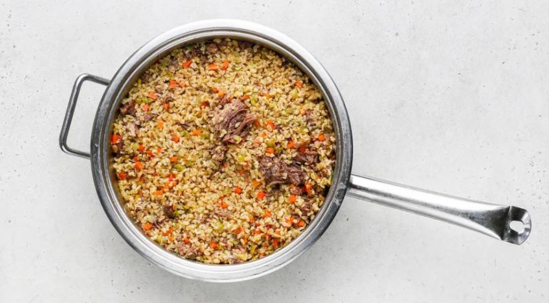 Булгур с тушенкой, пошаговый рецепт с фото на 287 ккал