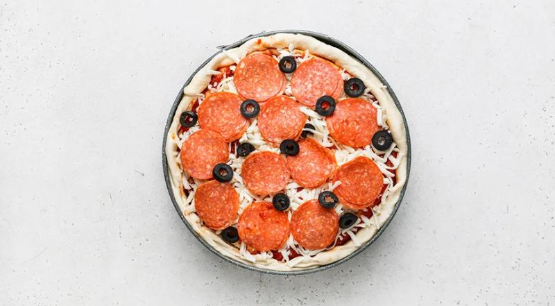 Многослойная пицца-торт, пошаговый рецепт с фото на 825 ккал