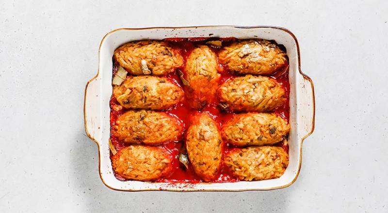 Постные ленивые голубцы, пошаговый рецепт с фото на 386 ккал