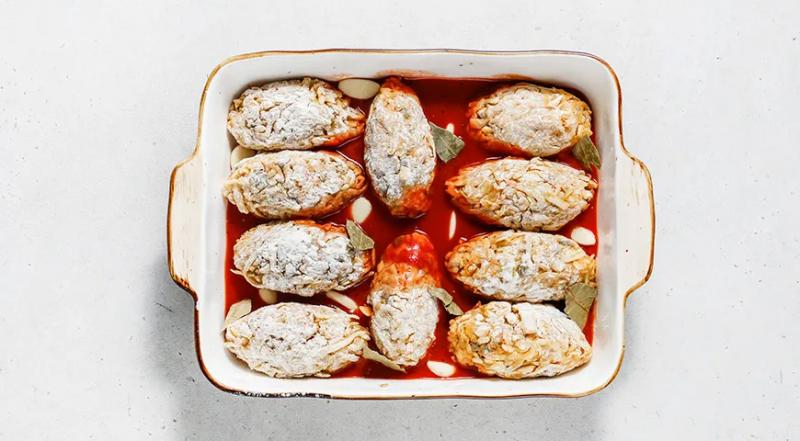 Постные ленивые голубцы, пошаговый рецепт с фото на 386 ккал