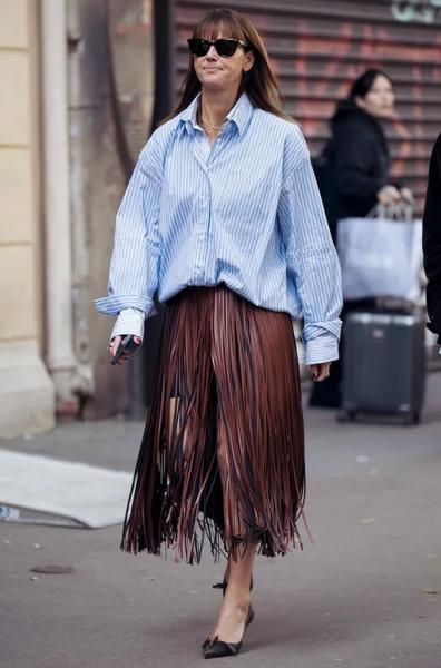 7 стильных способов носить рубашку в полоску весной-2026