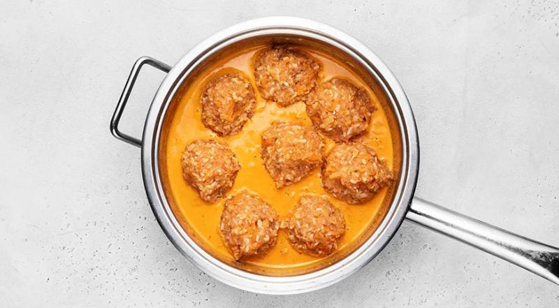 Тефтели из индейки с рисом, пошаговый рецепт с фото на 325 ккал